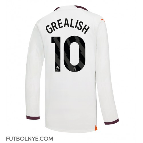Camiseta Manchester City Jack Grealish #10 Visitante Equipación 2023-24 manga larga